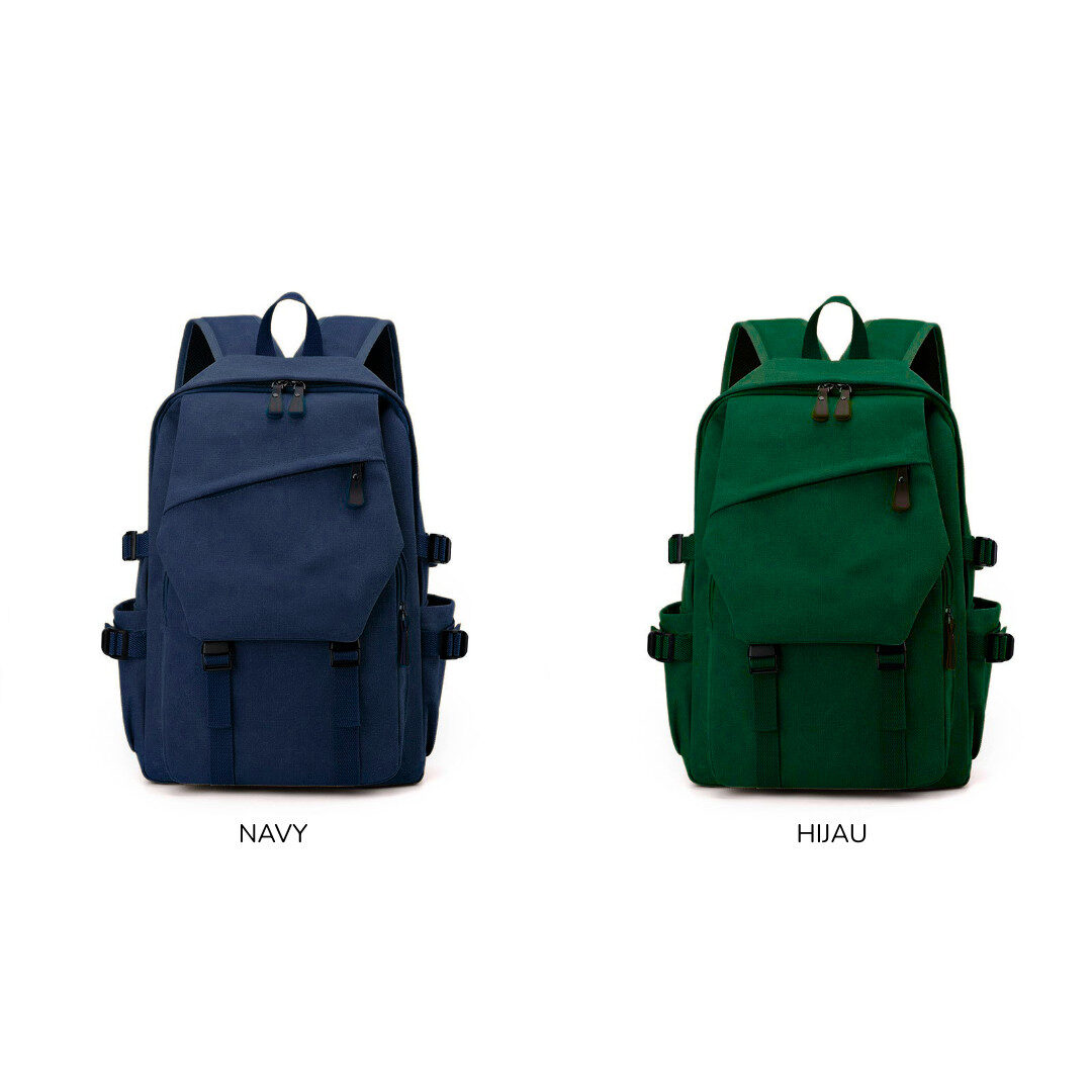 Tas Ransel Hexagon Kanvas Polos - Gambar 14