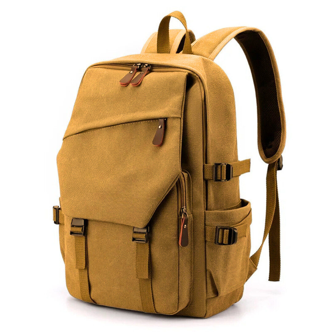 Tas Ransel Hexagon Kanvas Polos - Gambar 4