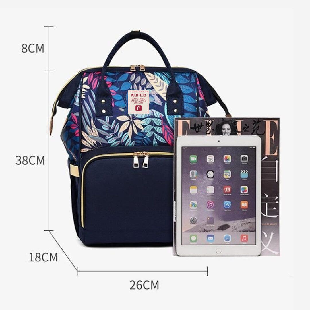 Diaper Bag Tas Ransel Multifungsi - City Diva - Motif Daun - Gambar 7