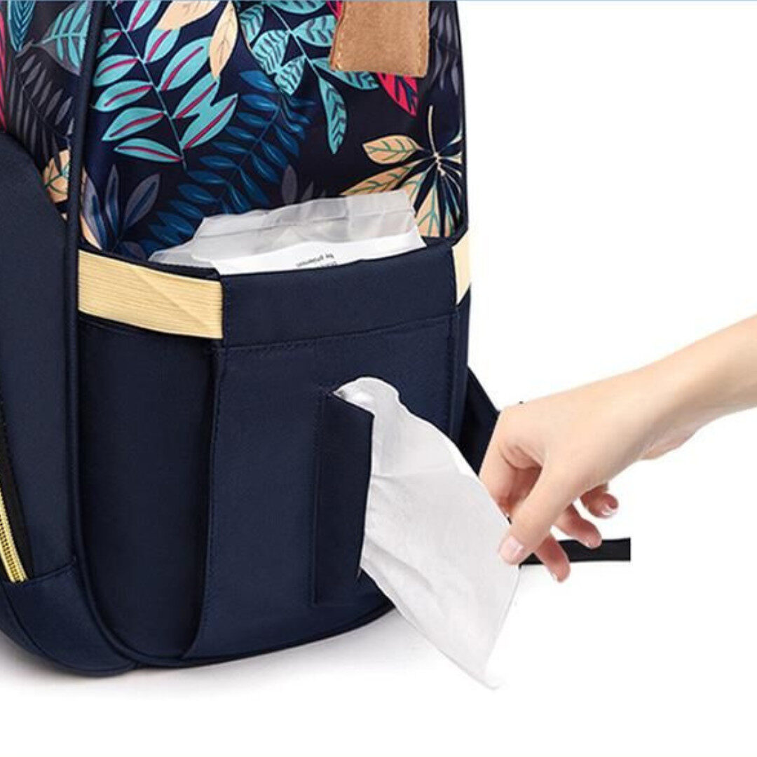 Diaper Bag Tas Ransel Multifungsi - City Diva - Motif Daun - Gambar 4