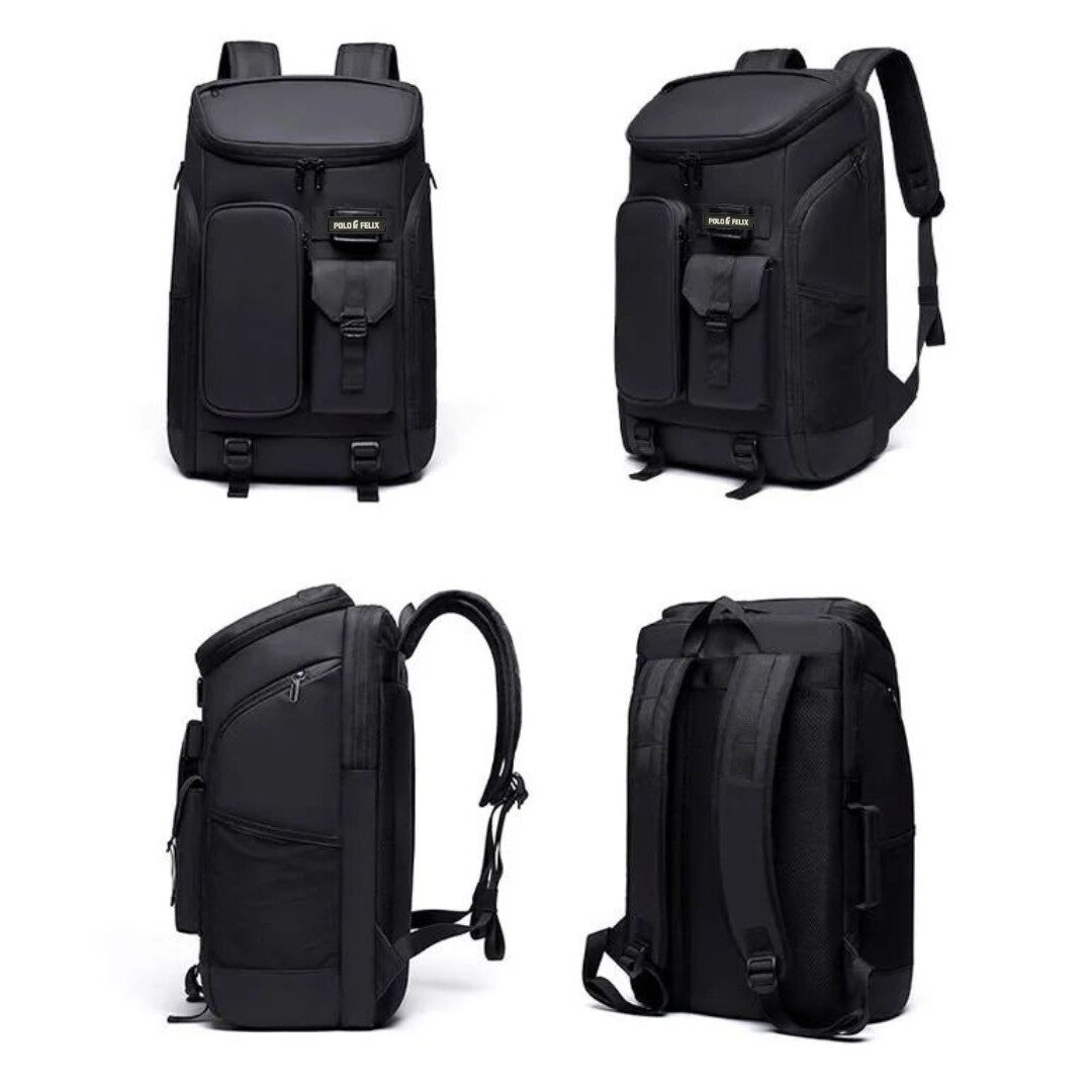 Tas Ransel Laptop Multifungsi Backpack Sporty – Legacy Chich PU – Hitam - Gambar 4