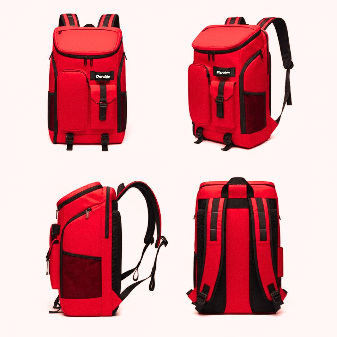 Tas Ransel Laptop Multifungsi Backpack Sporty - Legacy Chich Cordura - Merah - Gambar 4