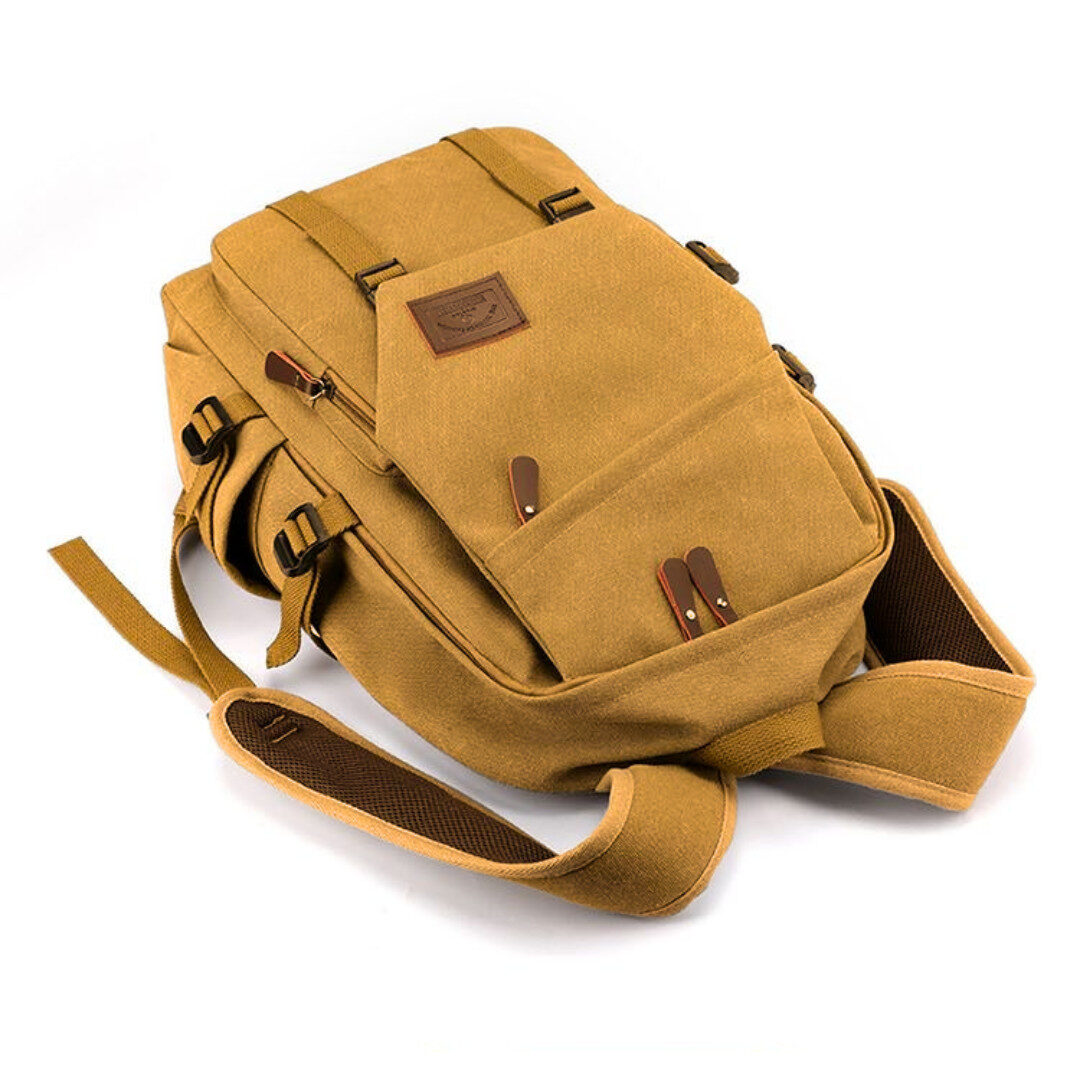 Tas Ransel Hexagon Kanvas Polos - Gambar 9