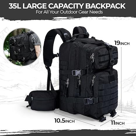 Backpack Militer 35L - Militer Kanvas - Gambar 5