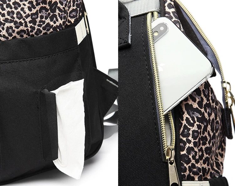Diaper Bag Tas Ransel Multifungsi - City Diva - Motif Leopard - Gambar 5