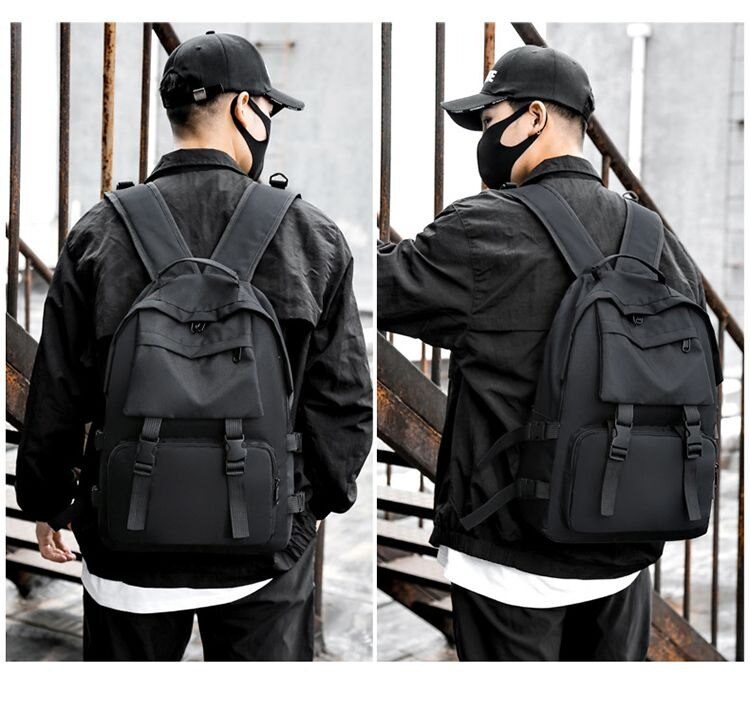 Tas Ransel Sekolah Tas Laptop Japan style 40L Nilon - Gambar 4